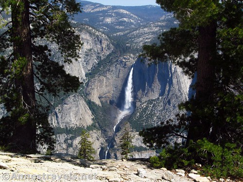Yosemite Falls from the slopes of Sentinel Dome in Yosemite National Park, California