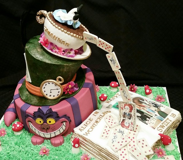 Falling Alice Cake by Delicate Creations Custom Cakes