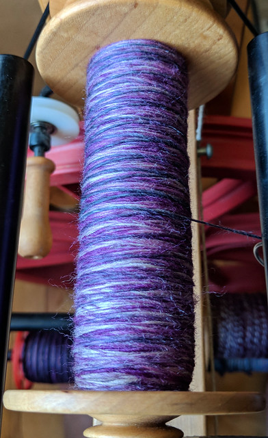 Tour de Fleece 2018 Day 2 - Into The Whirled Polwarth Silk Blended Top in 221b Colorway 2nd Singles 7