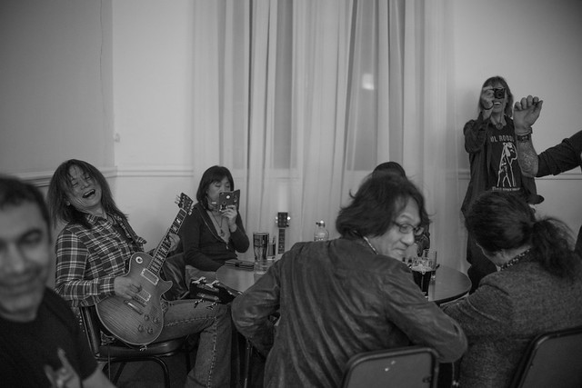 Band after the show. Wallsend Memorial Hall (UK), 14 Apr 2018 -00252