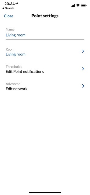 Point iOS App - Settings