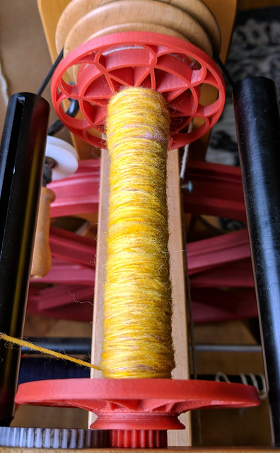 Tour de Fleece 2018 Day 10 - Into The Whirled Polwarth Falkland Wool Carded Batt in Cattywumpus Colorway 2nd Single Started 1