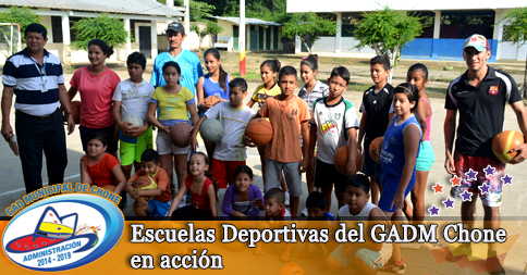 Escuelas Deportivas del GADM Chone en acción