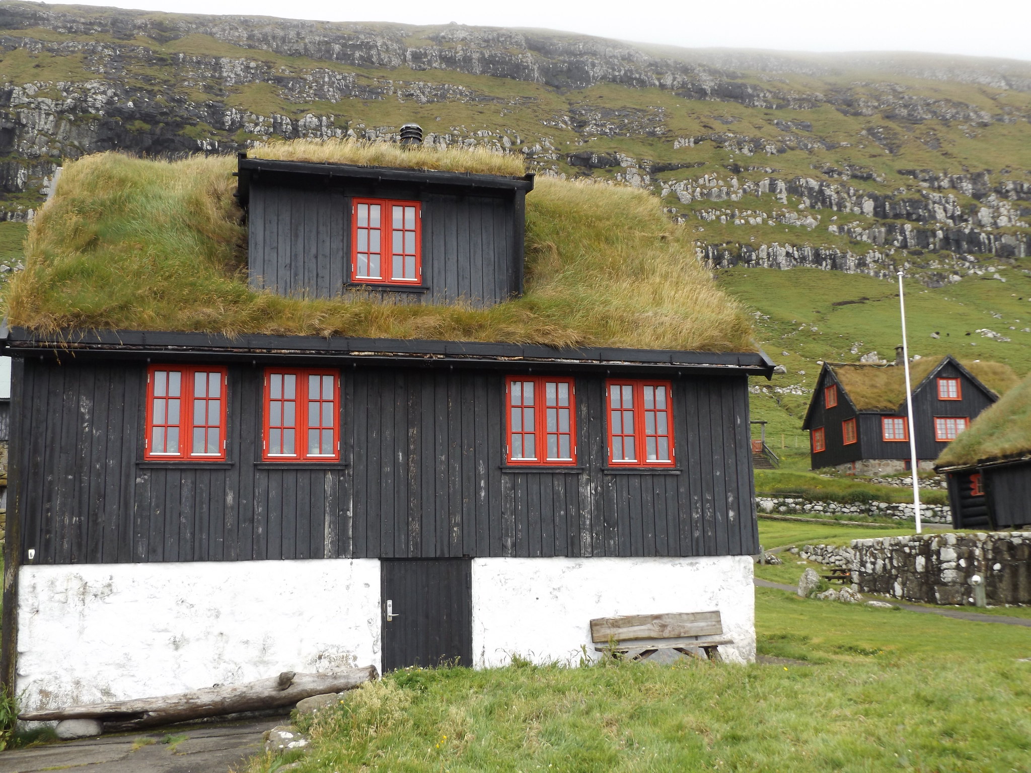 Houses in Kirkjubøur, Streymoy, Faroe Islands, 14 July 2018