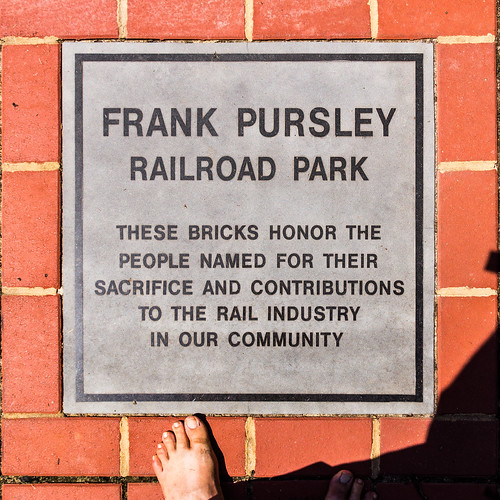 Frank Pursley Railroad Park memorial bricks - 1