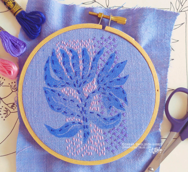 Block print and embroidery