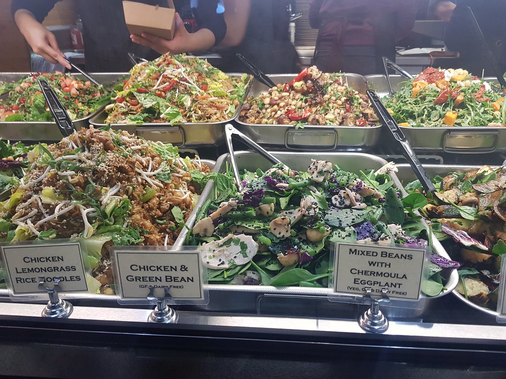 @ Salad section at Cafe SAFI at 484 St.Kilda Road Melbourne Australia