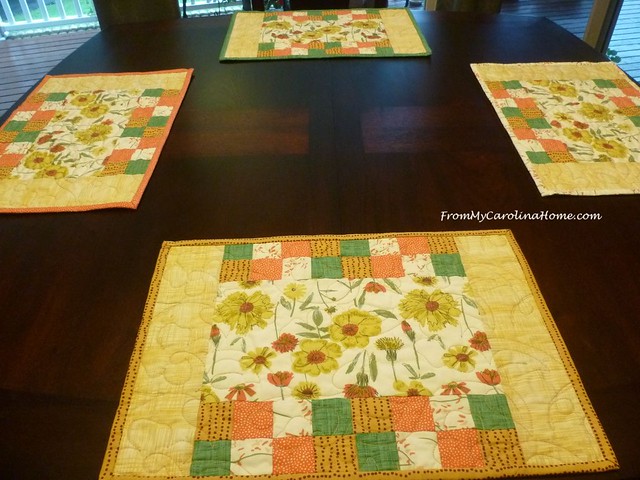 Colors of August Placemats at From My Carolina Home