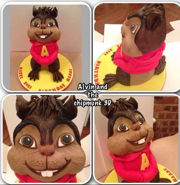 Alvin and the Chipmunk 3D Cake by Alex Jones of Alex Cake Stop Perfection