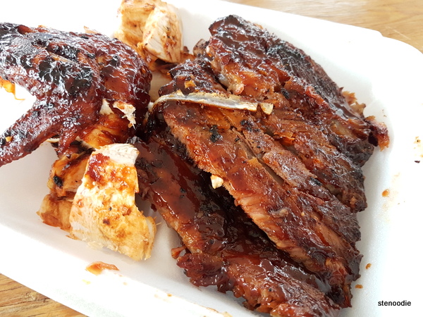 1/2 ribs and 1/4 chicken