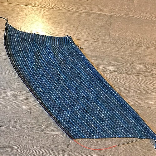 Progress on my Swirl Skirt - for this one (my third) I have eliminated the wedges