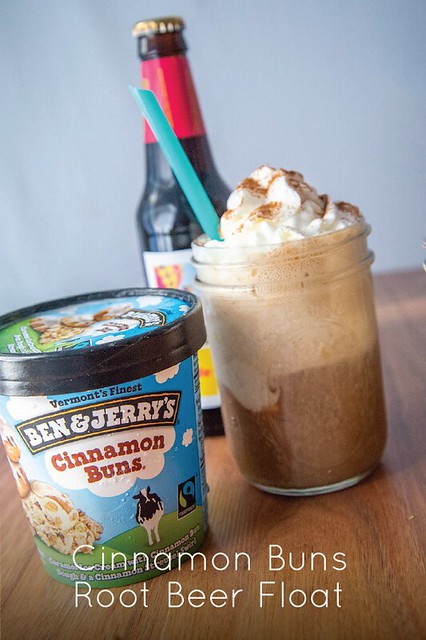 Cinnamon Buns Root Beer Float - Just in time for Natonal Root Beer Float Day