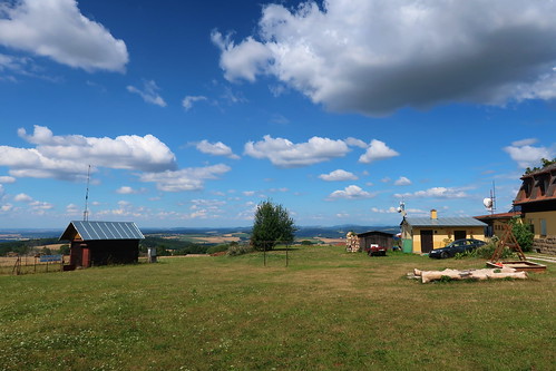 from zvičina hill landscape clouds sky