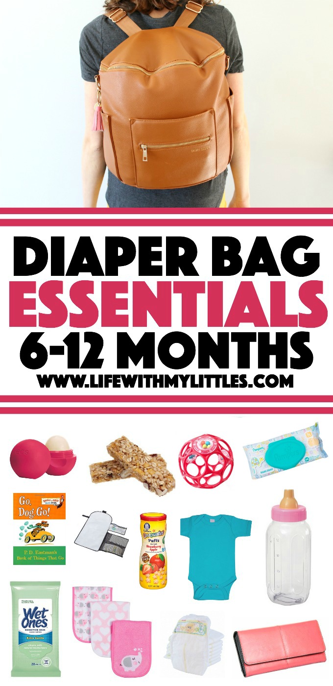 Here's a great list of diaper bag essentials for babies 6-12 months old! Some great tips in here you may not have thought of! 