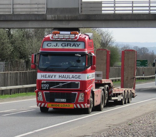 lorry truck cjgrey volvo fh mayfield stgo lowloader flatbed