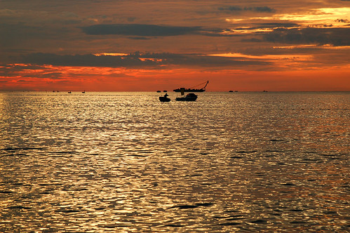 fishing sunrise fisherman cloud