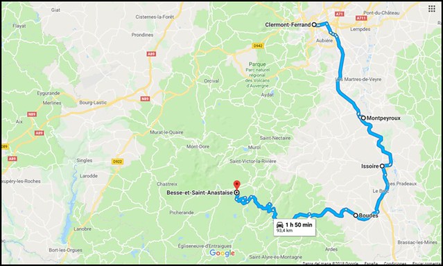 8. Auvernia: Clermont-Ferrnad, Montpeyroux, Issoire, Boudes (Vallée des Saints). - De viaje por Francia: diarios, viajes y excursiones en coche. (1)