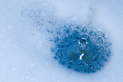 Two drops of blue colorant to the soap!