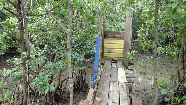 'Jamban' - outdoor toilet at Ah Mah's Drinkstall at Sungei Jelutong, Pulau Ubin