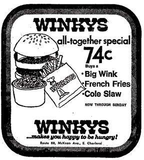 Winkys hamburger ad