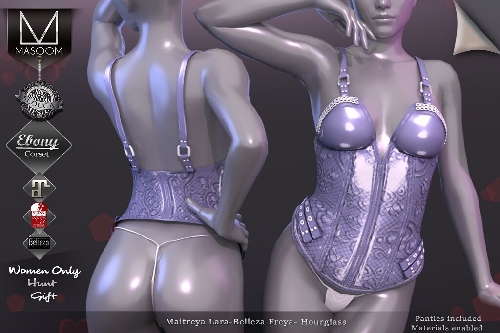 [[ Masoom ]] Ebony corset for Women Only Hunt