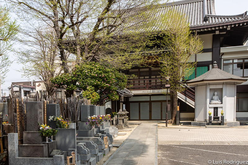 Patio central del templo Jokanji, cerca de Yoshiwara