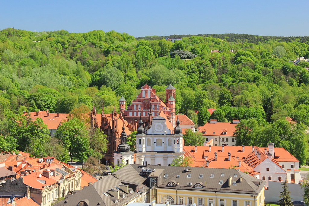 Vilnius' skyline viewed from the bell tower of St. John's church