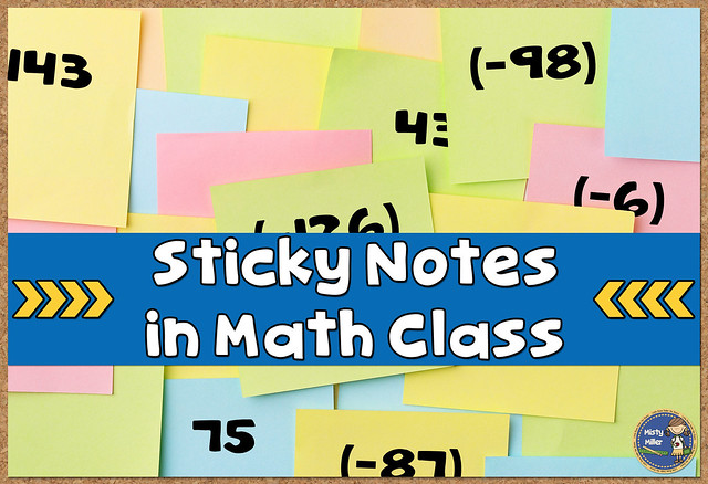 sticky notes in math class, exit tickets, math review