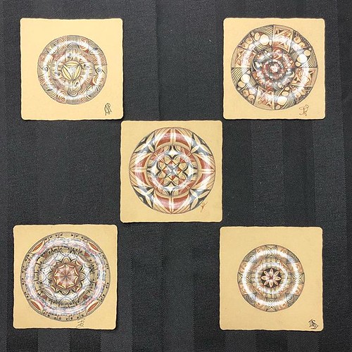 "Beyond Basics: Reticula and Fragments" class tiles