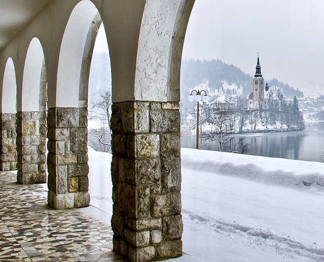 A glimpse of Bled Castle