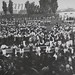 ROMÂNIA (anul 1943). Manifestație populară de sprijinire a campaniei Mareșalului Ion Antonescu conducătorul/șeful Statului Român, de apărare a frontierei de est a României și îndepărtării pericolului bolșevic.