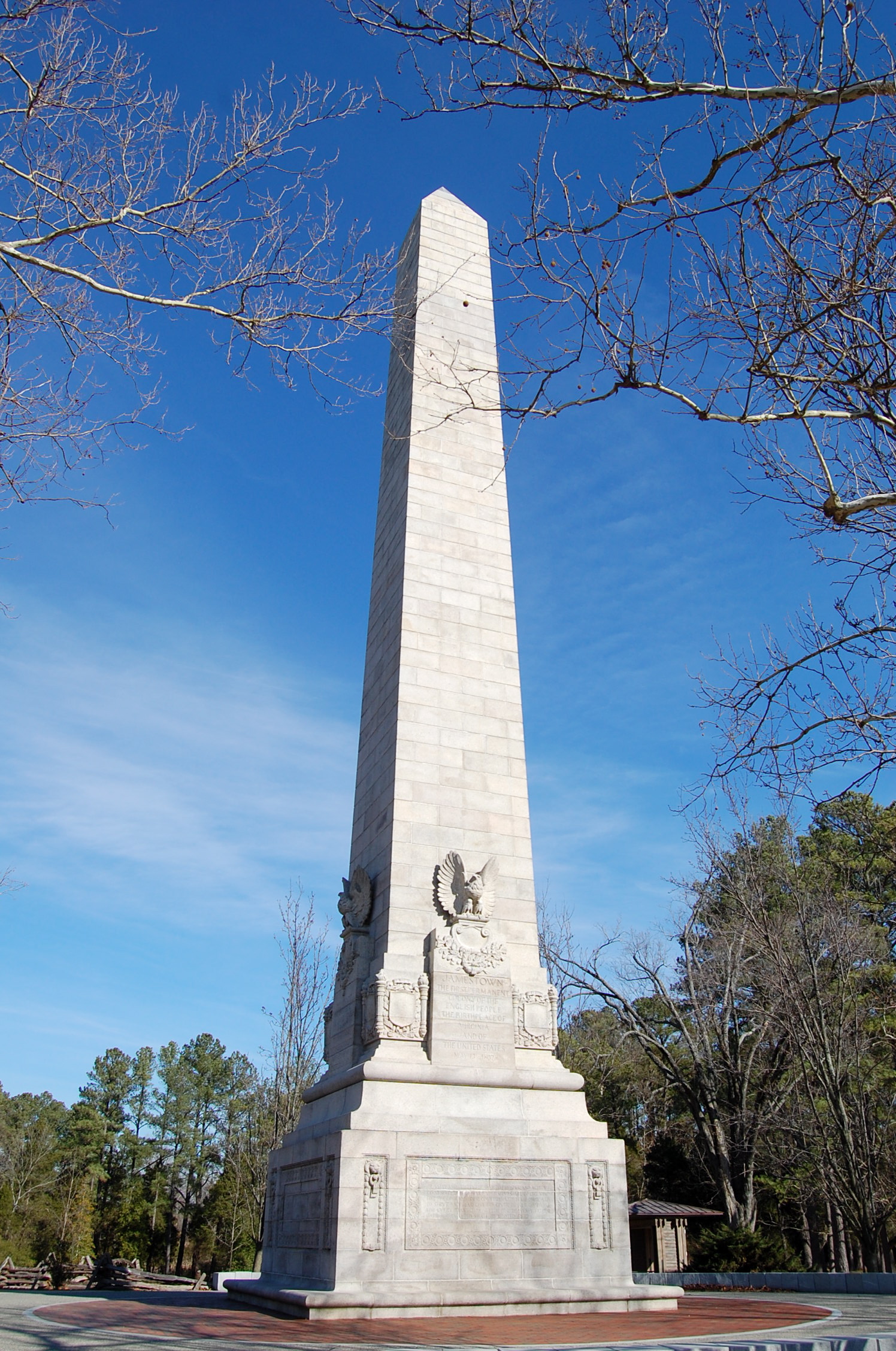 Jamestown Tercentennial Monument. Photo taken on December 23, 2008.