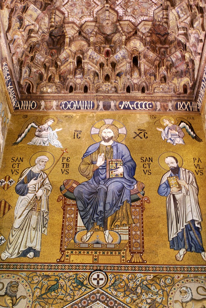 Christ Pantocrator dans la chapelle Palatine de Palerme.