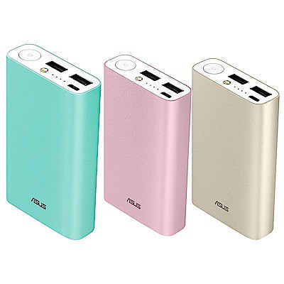 有藍色、粉紅、金色三種顏色@ASUS ZenPower Duo 10050行動電源