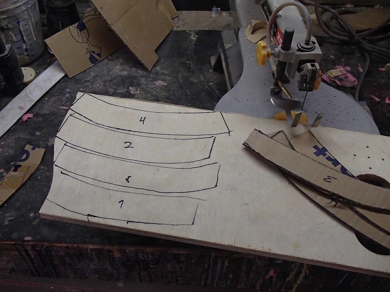 Templates Traced onto Plywood