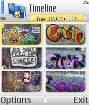 Graffiti Lifeblog timeline