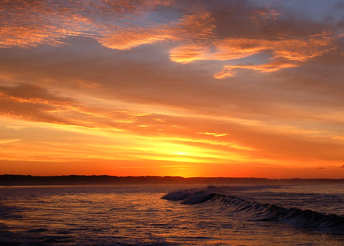 ocean beach clouds sunrise waves rhodeisland oneyear i500