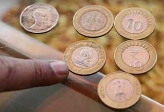 India 10-rupee coins