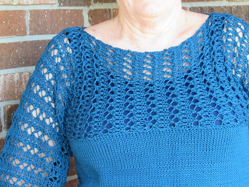 Trina finished her Avery by Norah Gaughan! Knit in Butterfly Super 10