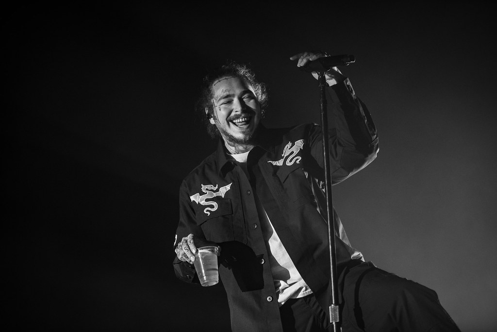 Post Malone performing at Rogers Arena in Vancouver, BC on April 27th 2018