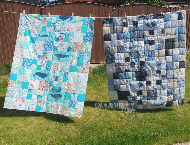 Whales Quilt Top take two