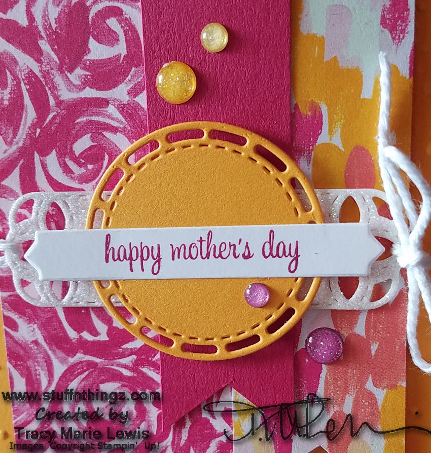 Hot Pink And Mango Mother's Day Card | Tracy Marie Lewis | www.stuffnthingz.com