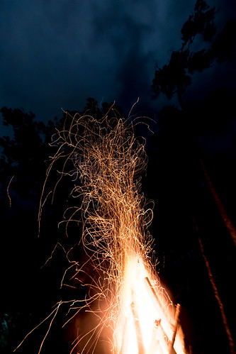fire bonfire sparks trails night pyro pyrotechnics flames