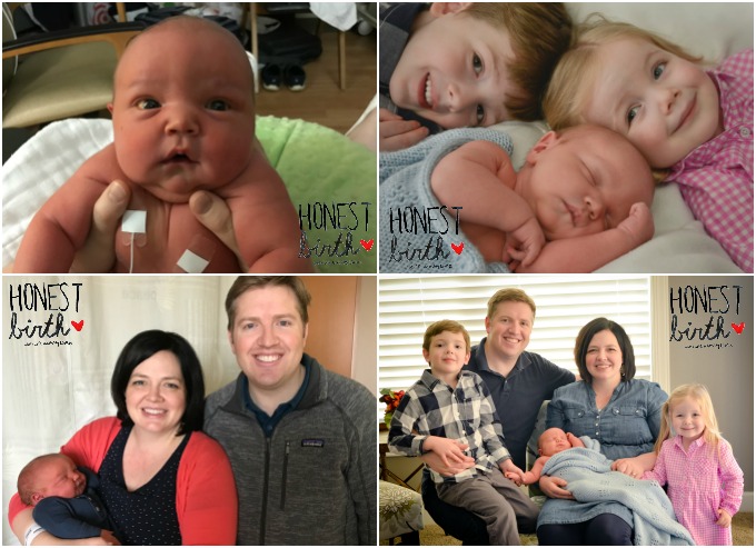 Mama Megan Larson shares the natural hospital birth story of her youngest son on the Honest Birth birth story series! Megan went into labor on her own, had a version at the hospital, and with the help of her midwife and doula, delivered an 11 pound baby boy naturally!