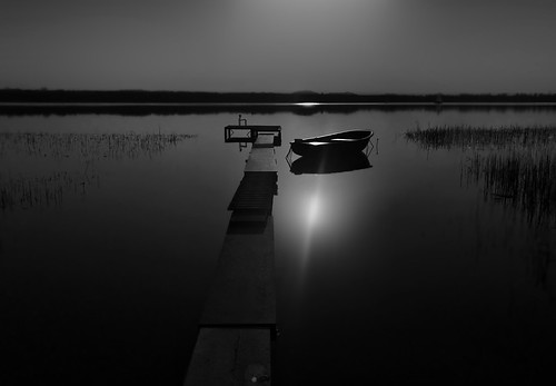 giewartów lake sunset silence water blackandwhite bright sky nature art white black boat relax time landscape