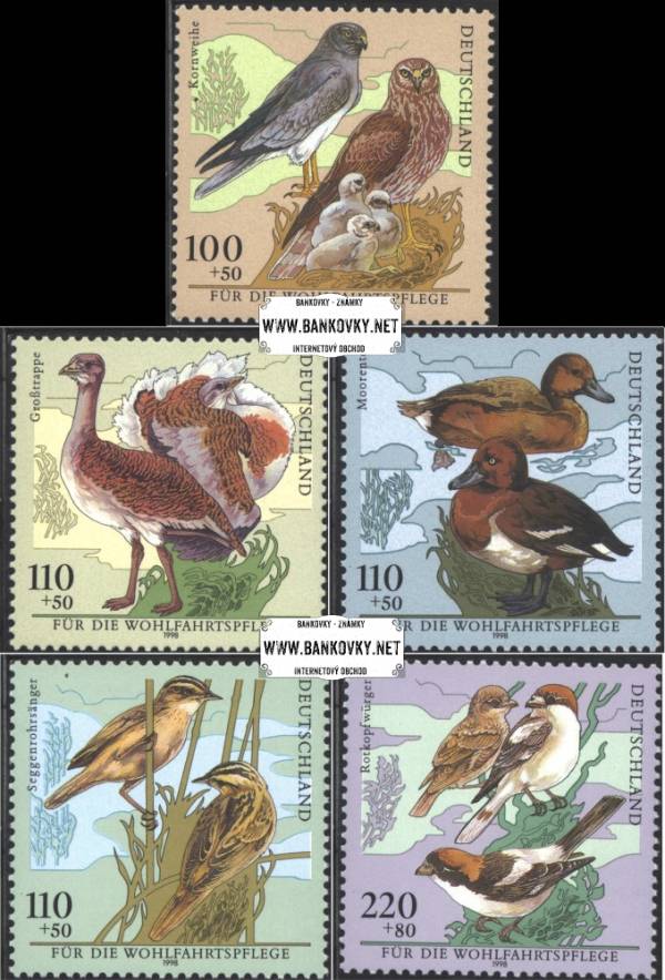 Známky Nemecko 1998 Vtáci, nerazítkovaná MNH séria
