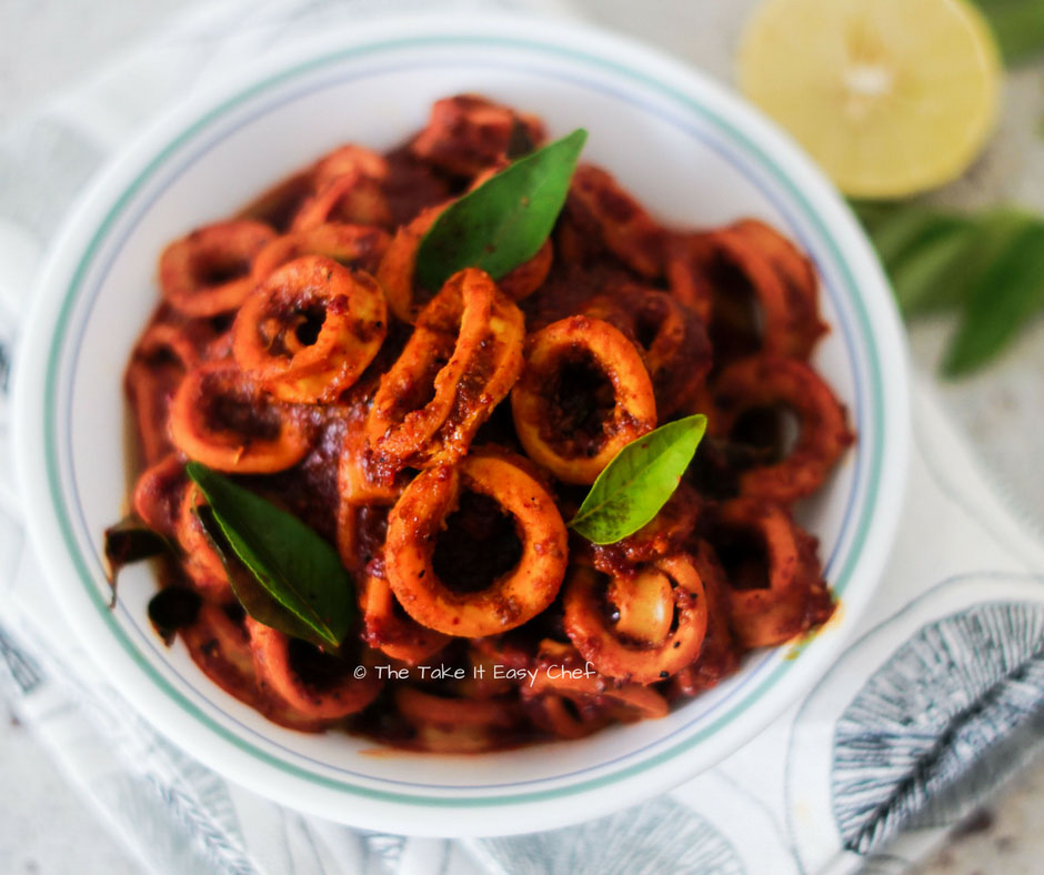 Squid Ghee Roast - Mangalore Style