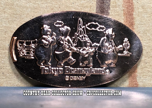2017 Tokyo Disneyland Pressed Penny Medallion - Country Bear Collector Show #148