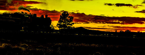grandcanyonrailway gcrr excbq 4960 steam locomotive bnsf beauty sunset sky twilight artwork williams arizona atsf