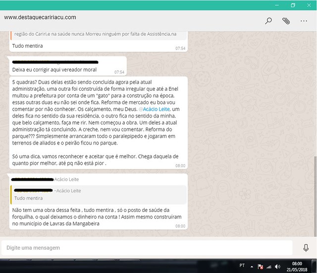 Vereador de Caririaçu e ex-prefeito trocam farpas pelas redes sociais